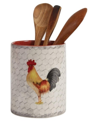 Break Of Day Rooster Utensil Crock