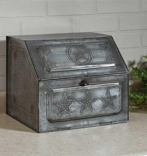 Star Metal Bread Box - Galvanized