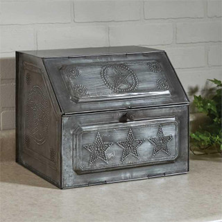 Star Metal Bread Box - Galvanized