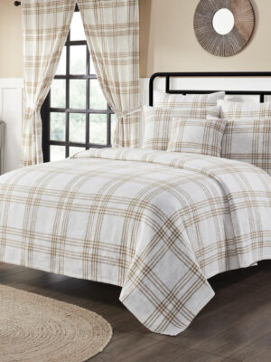 Wheat Plaid Coverlet