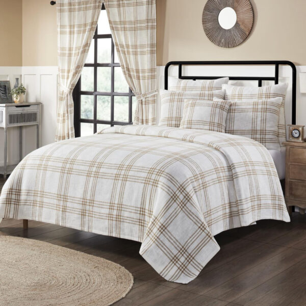 Wheat Plaid Coverlet